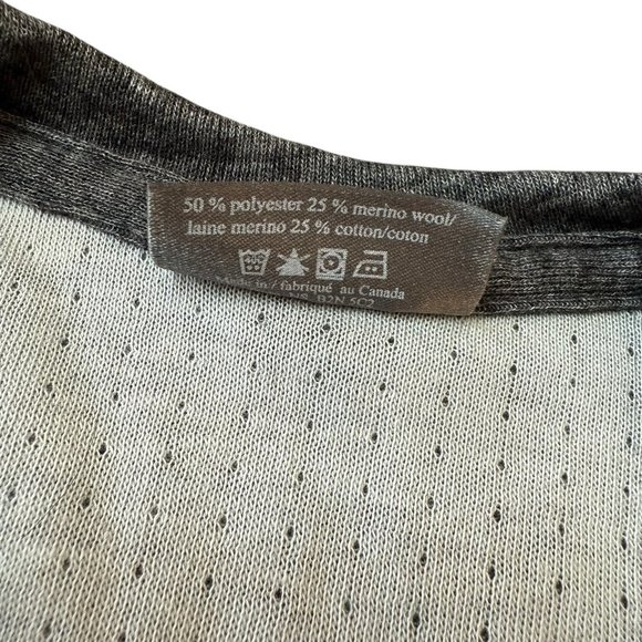 Vtg STANFIELDS Base Layer Top Mens Small Thermal Merino Blend Long Sleeve Gray - Picture 3 of 4